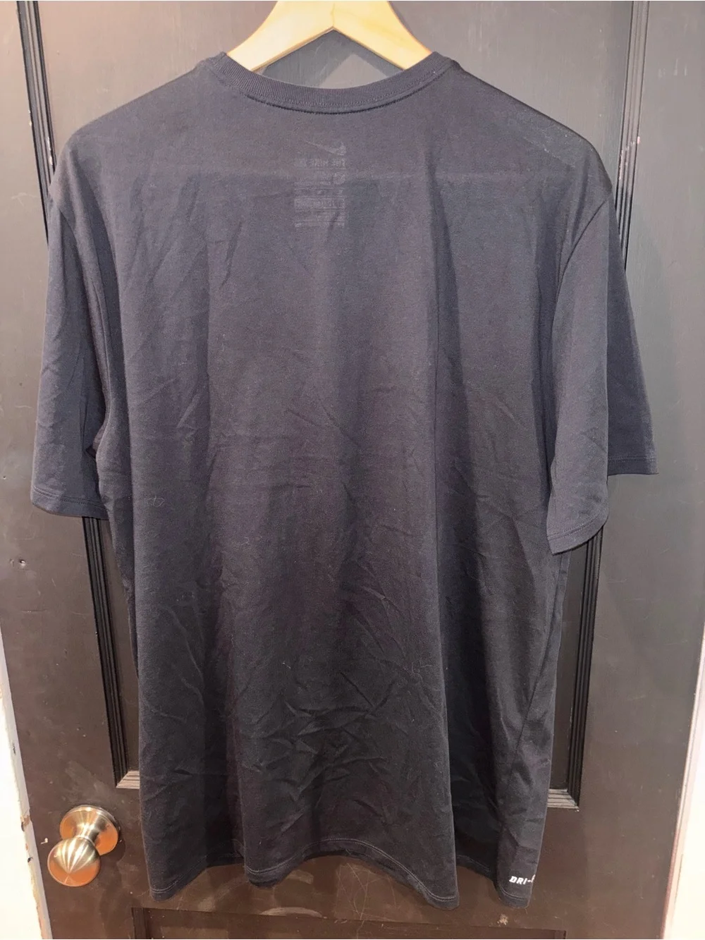 Nike Dri-FIT Flaming Basketball Hoop Graphic Tee Black XL Athletic Shirt